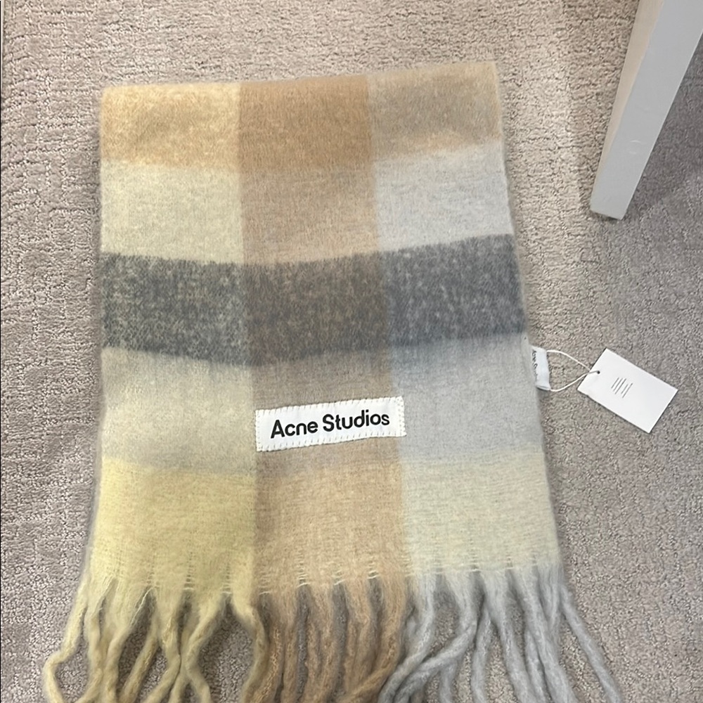 Acne Studios Multicolor Plaid Scarf - Picture 2 of 2